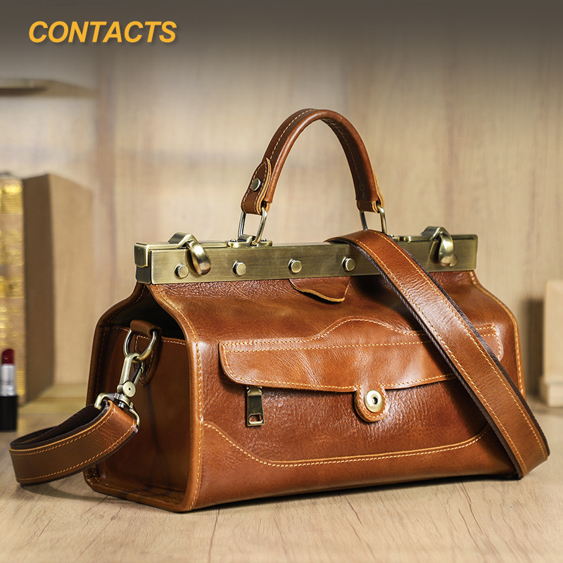 Luxury Bags Leather - Volnerf lederen dameshandtas van lamsvacht met
