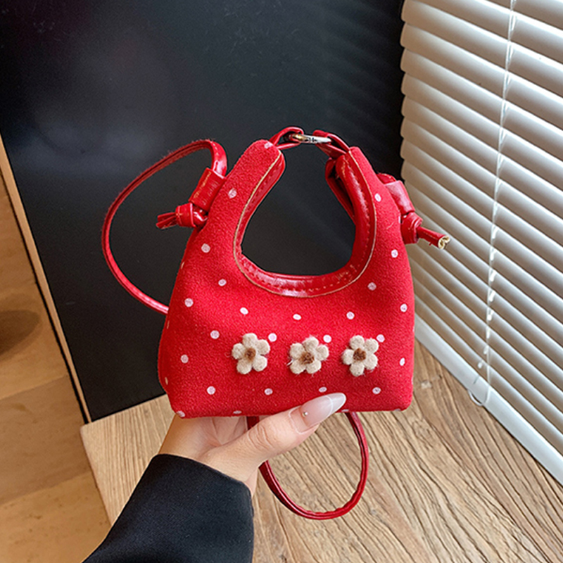 Half Moon Bag Suede - Herfst Winter Zoete Bloem Mini Crossbody