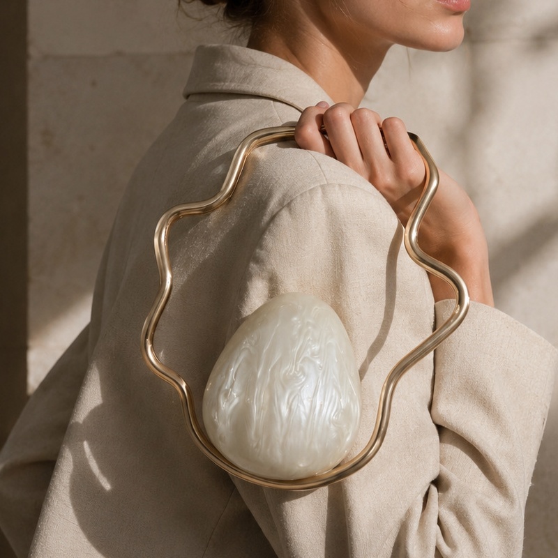 Luxury Bags Vendor - Dames mini acryl eiervormige tas, schattige