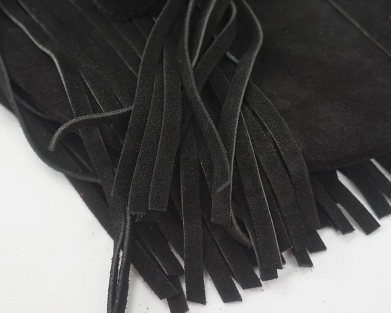 Vrouwen Echt Leer Suede Omzoom - Half Moon Bag Suede recensie en prijs
