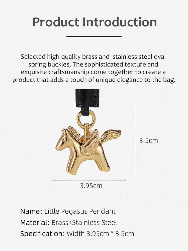 Luxe messing Pegasus-tasbedel  - Luxury Bags Hermes Birkin recensie en prijs