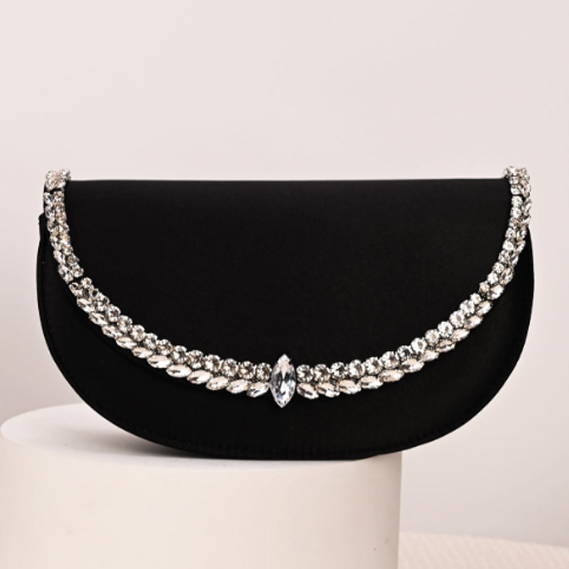 Luxe sprankelende diamant asym - Half Moon Bag Suede recensie en prijs