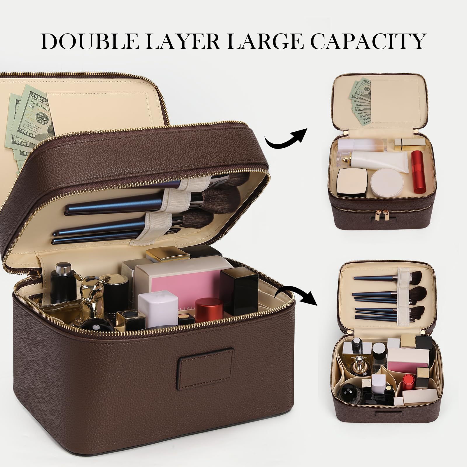 Grote capaciteit dubbele laag  - Luxury Bags Quality recensie en prijs