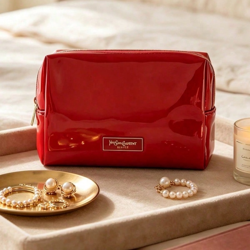 YSL BEAUTE Rode Kunstleren Mak - Luxury Bags Leather recensie en prijs