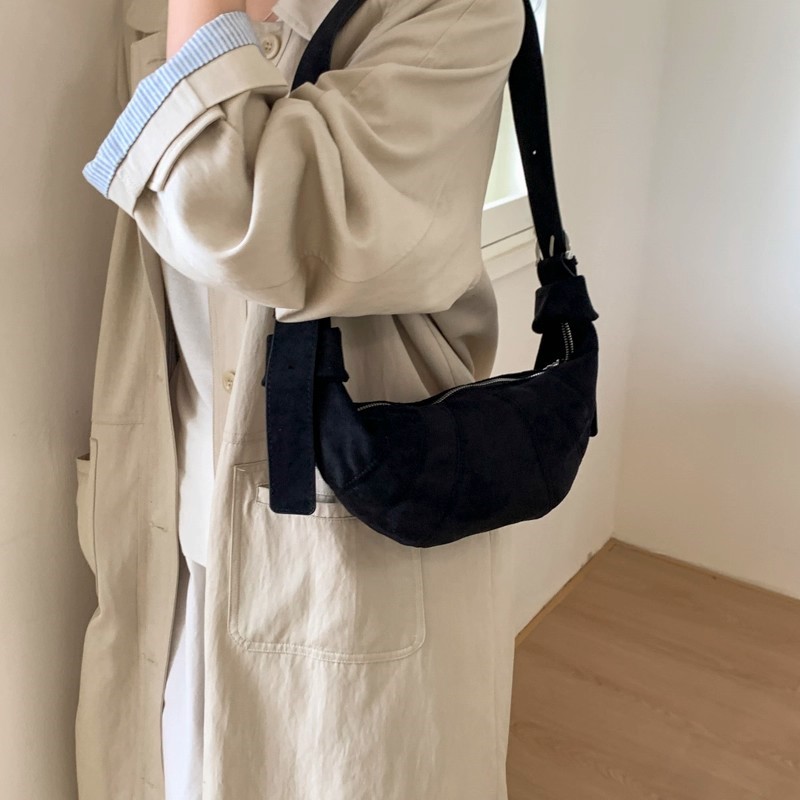 JIAERDI Retro Effen Kleur Sued - Half Moon Bag Suede recensie en prijs