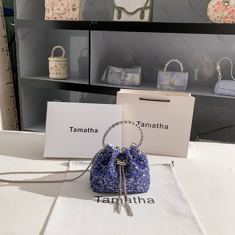 Luxe blauwe stenen emmertas gl - Luxury Bags Blue recensie en prijs