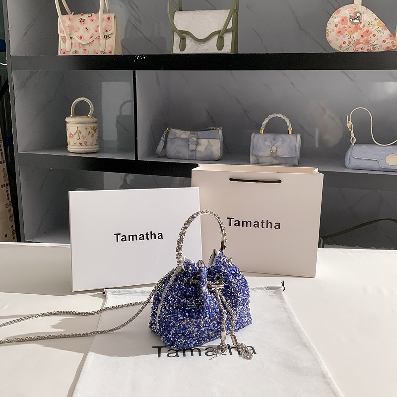 Luxe blauwe stenen emmertas gl - Luxury Bags Blue recensie en prijs