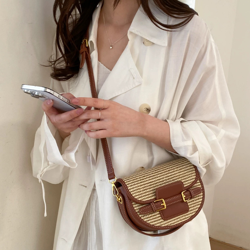 Engelse stijl mini strooien za - Luxury Bags Leather recensie en prijs